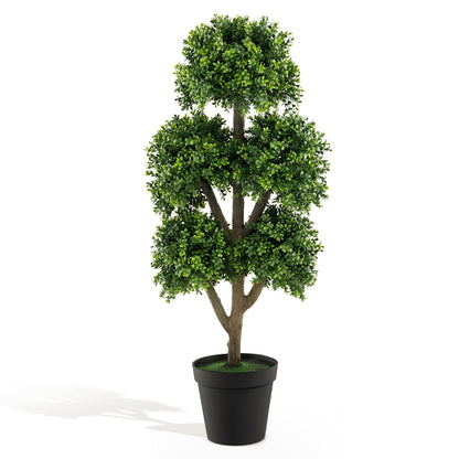 45 Inch Artificial Boxwood Topiary Ball Tree Faux Plants Green at Gallery Canada