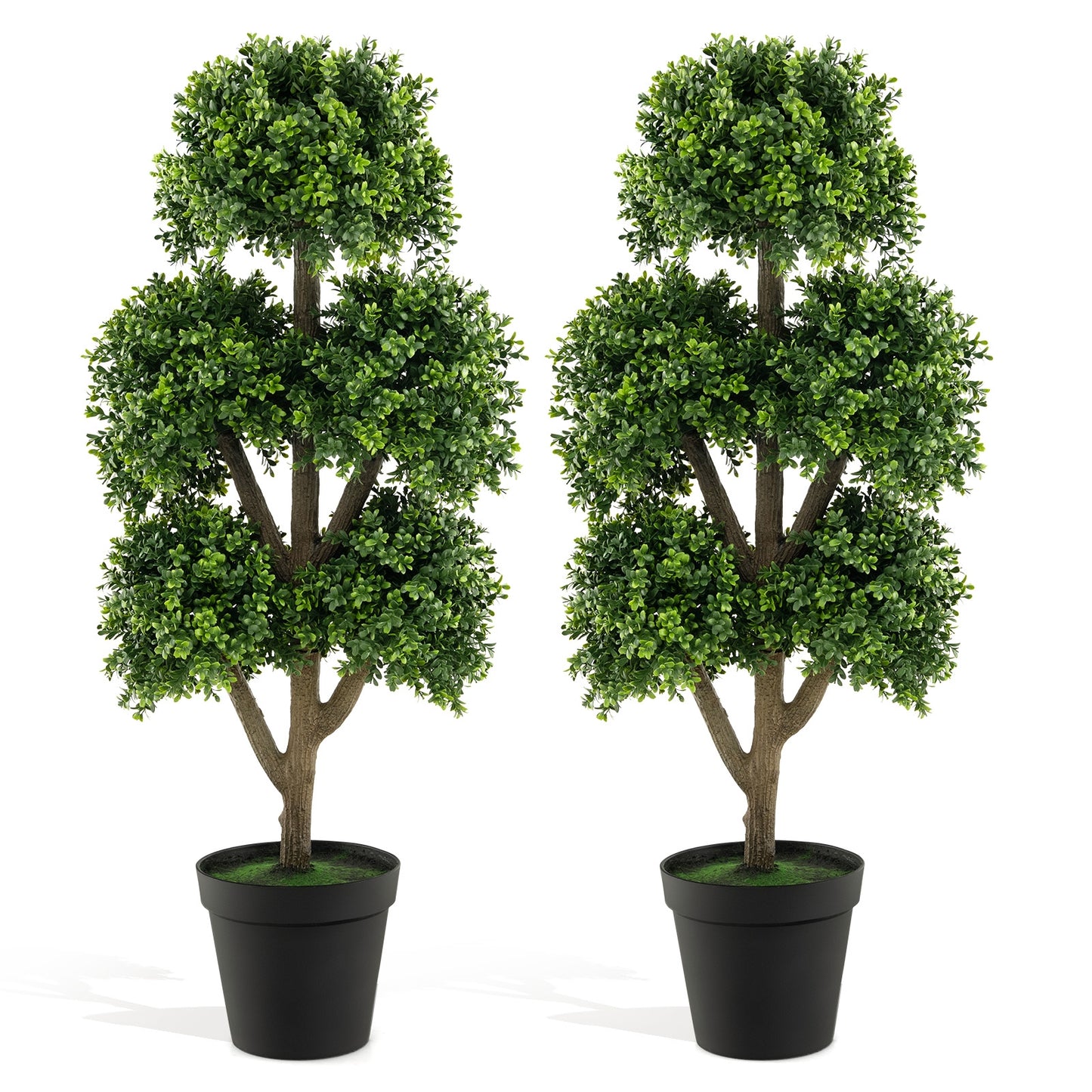 45 Inch Artificial Boxwood Topiary Ball Tree Faux Plants at Gallery Canada