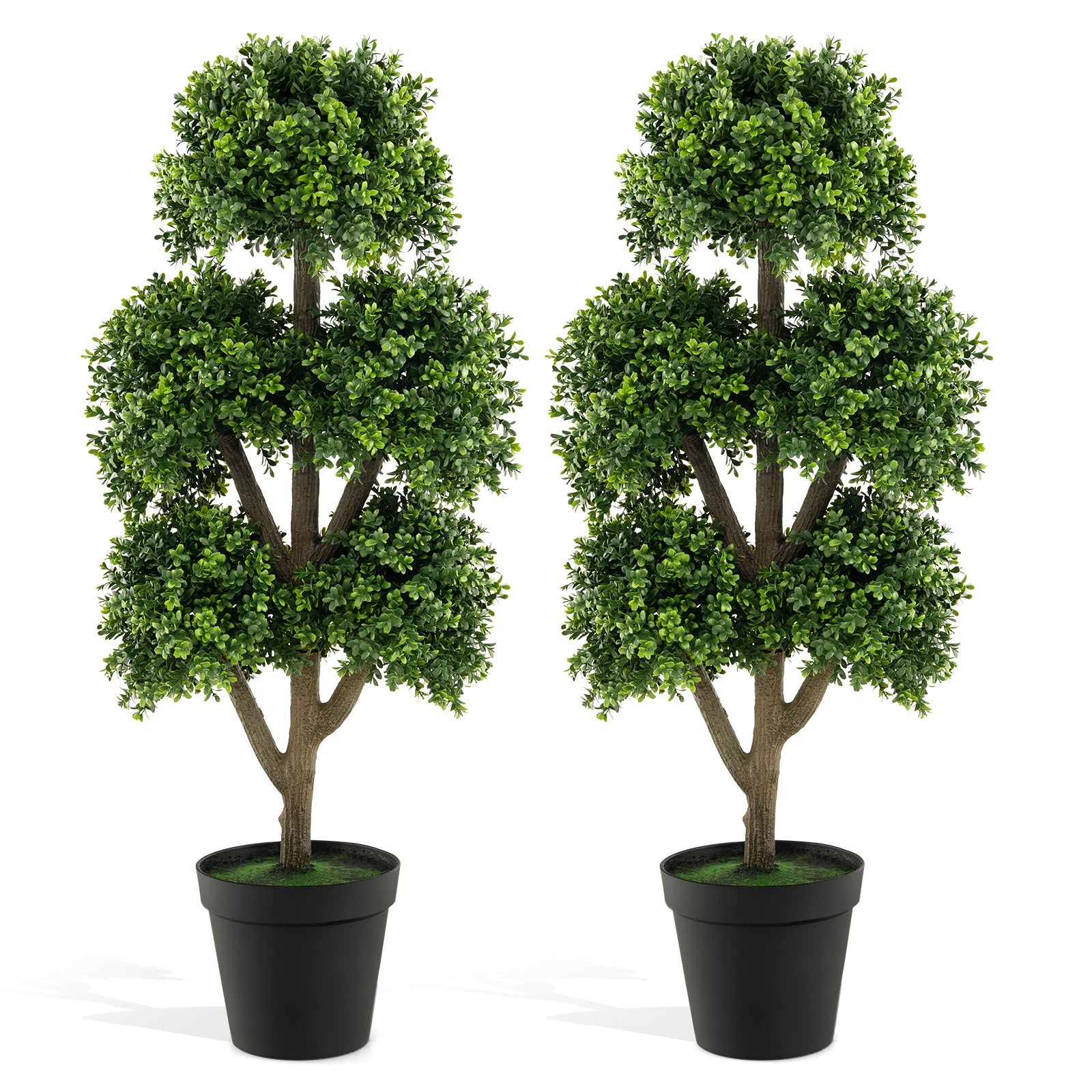45 Inch Artificial Boxwood Topiary Ball Tree Faux Plants at Gallery Canada