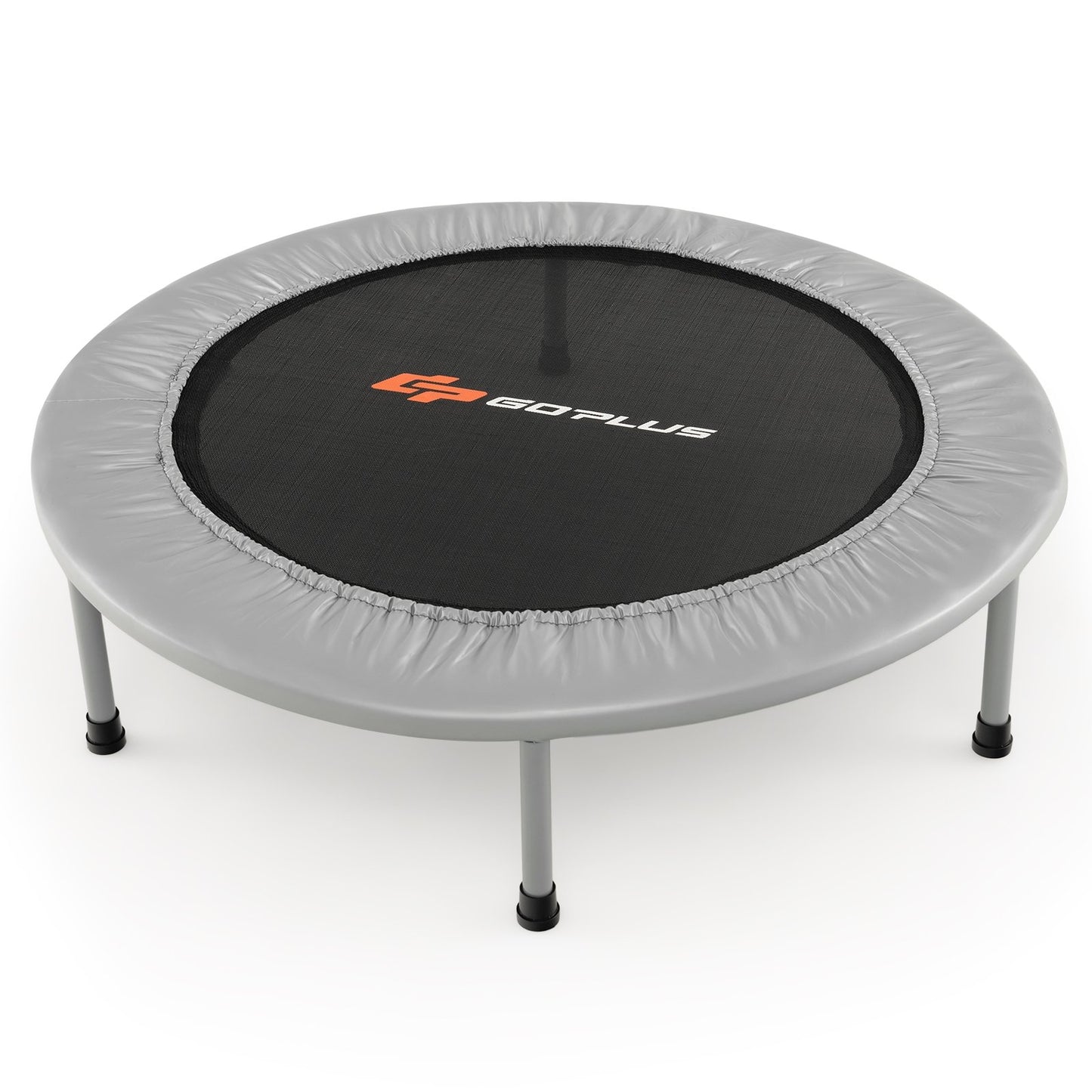 38 Inch Mini Folding Trampoline Portable Recreational Fitness Rebounder, Gray at Gallery Canada