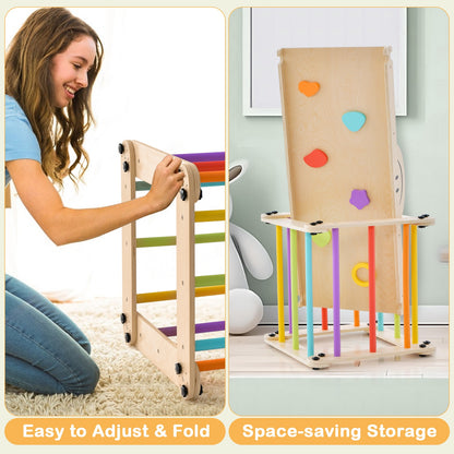 Climbing Triangle Ladder Toy Indoor Jungle Gym with Reversible Ramp, Multicolor Climbers & Slides at Gallery Canada