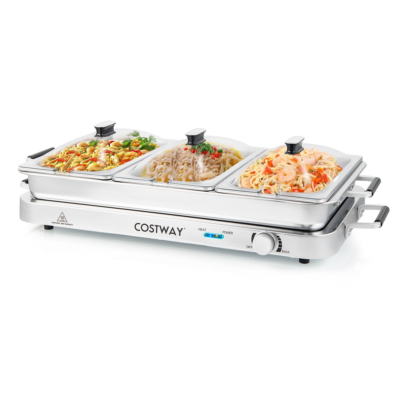 Electric Warming Tray, Temperature Control, Silver Food Warmers & Burners Silver at Gallery Canada