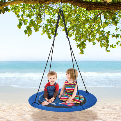 40 Inches Saucer Tree Swing with Adjustable Hanging Ropes and 900D Oxford Fabric-Rocket Swing & Playsets at Gallery Canada