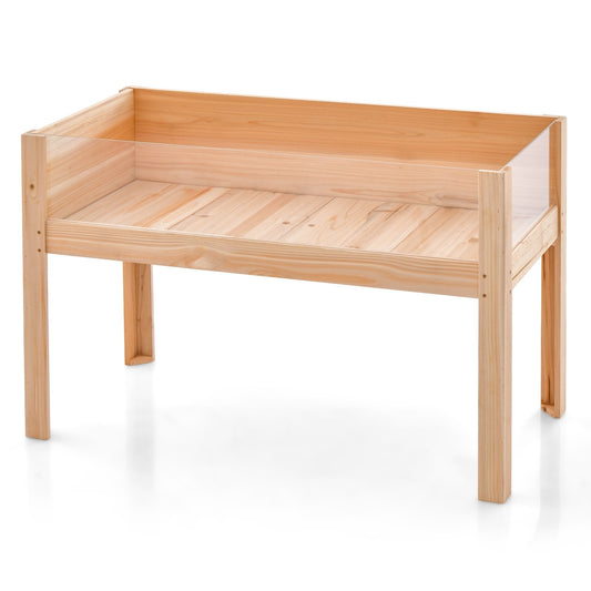 30/47 Inch Wooden Raised Garden Bed-L, Natural - Gallery Canada