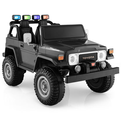 12V 2-Seat Kids Ride On Car, 2.4G Remote Control, Black Powered Ride On Toys Black at Gallery Canada