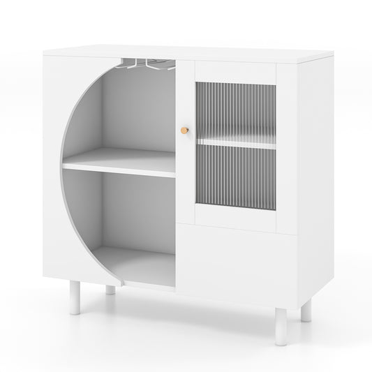 Kitchen Sideboard With Glasses Holder, White Sideboards Cabinets & Buffets White at Gallery Canada