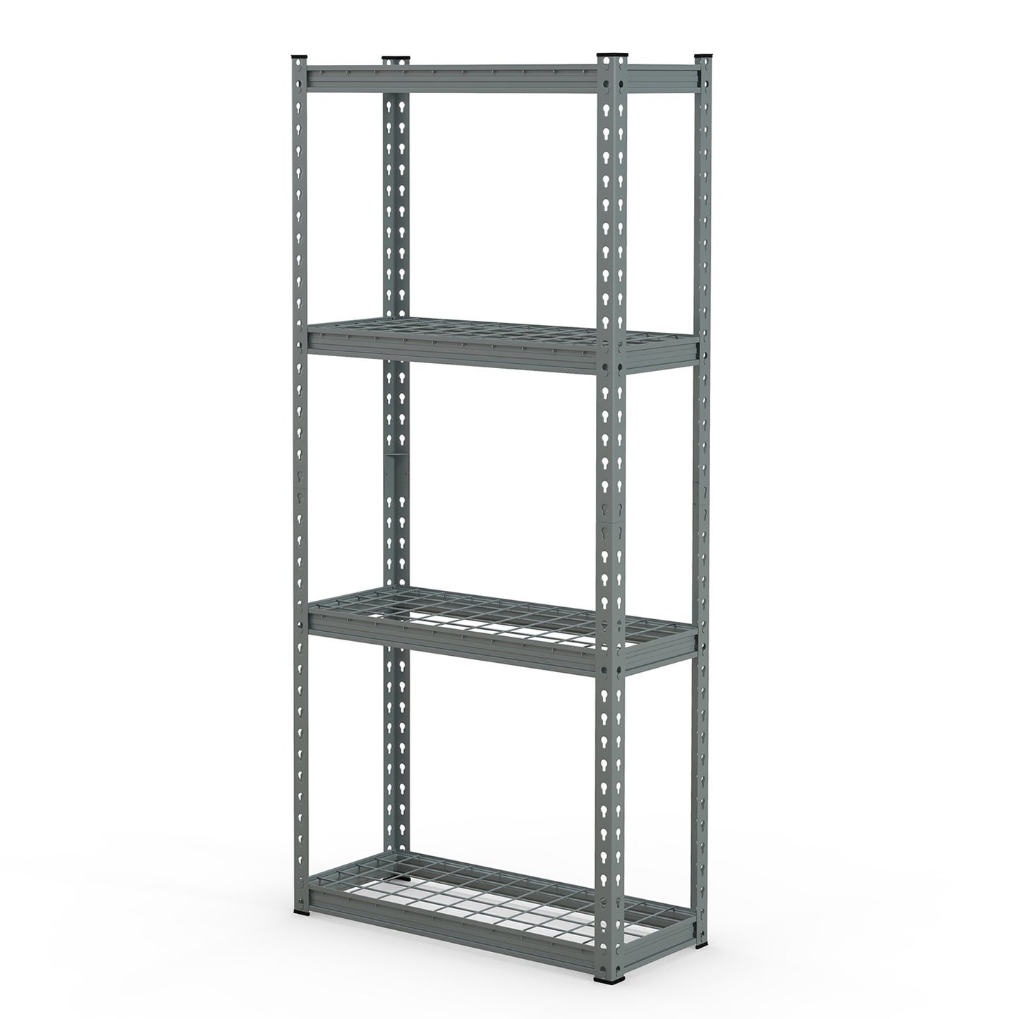 4-Tier Metal Shelving Unit with Anti-slip Foot Pad and Anti-tipping Device, Gray at Gallery Canada