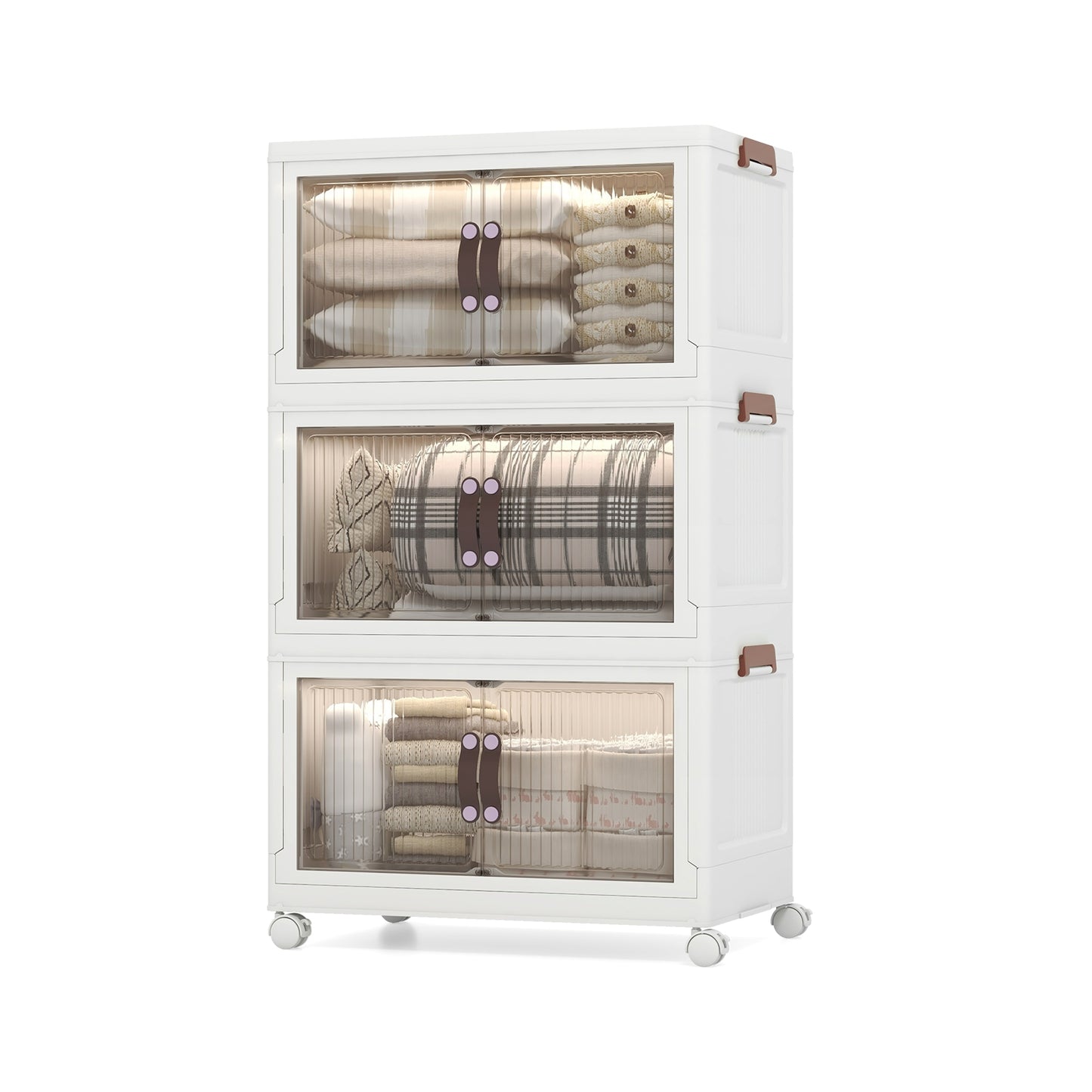 25.5/60 Gal 3-Tier Stackable Storage Boxes, Magnetic Doors, Lockable Casters Cabinets & Chests at Gallery Canada