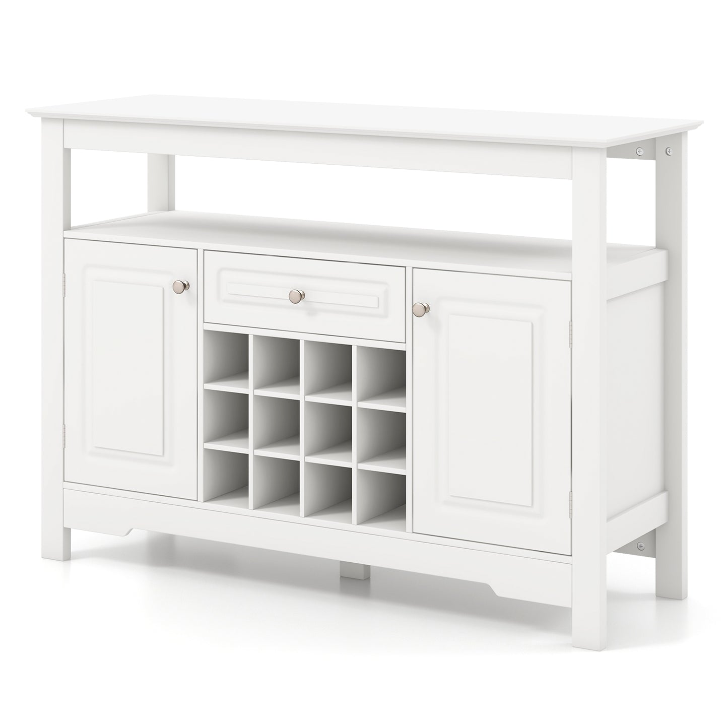 Buffet Sideboard Wine Liquor Coffee Bar Cabinet with Removable Wine Rack, White Sideboards Cabinets & Buffets at Gallery Canada