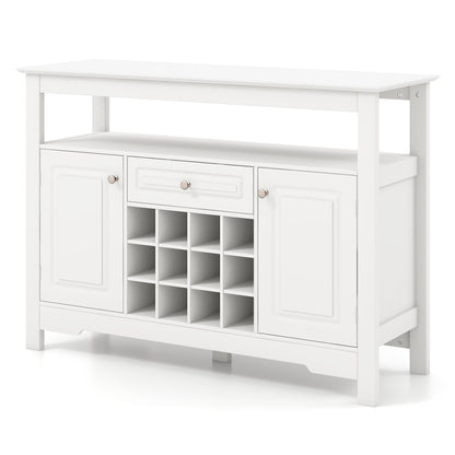 Buffet Sideboard Wine Liquor Coffee Bar Cabinet with Removable Wine Rack, White Sideboards Cabinets & Buffets at Gallery Canada