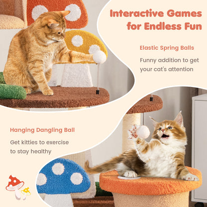 4-In-1 Cat Tree with 2 Condos and Platforms for Indoors, Multicolor Cat Trees Condos & Scratchers at Gallery Canada