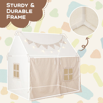 Kids Play Tent Large Playhouse with Padded Mat and 2 Breathable Windows, Beige Play Tents & Playhouse at Gallery Canada