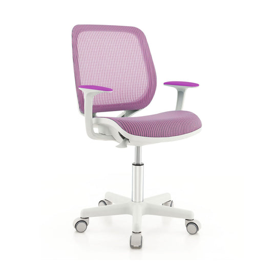 Swivel Mesh Children Computer Chair with Adjustable Height, Purple - Gallery Canada