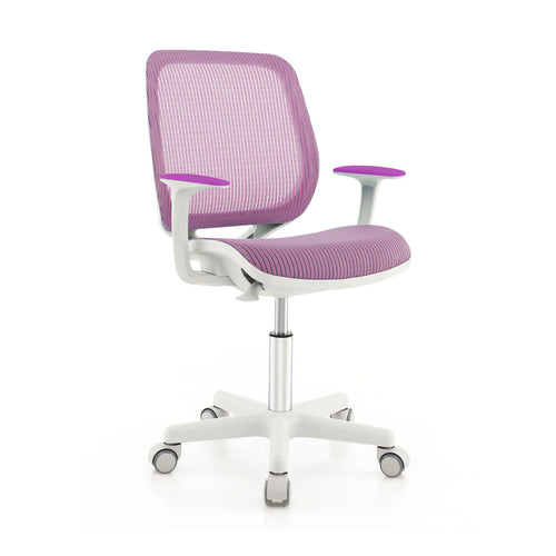 Swivel Mesh Children Computer Chair, Adjustable Height, Purple