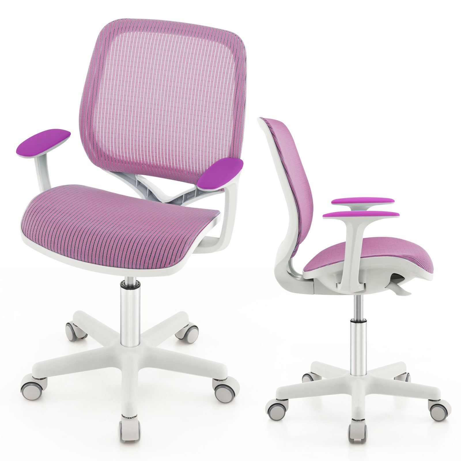 Swivel Mesh Children Computer Chair, Adjustable Height, Purple Kids Chairs & Seating at Gallery Canada
