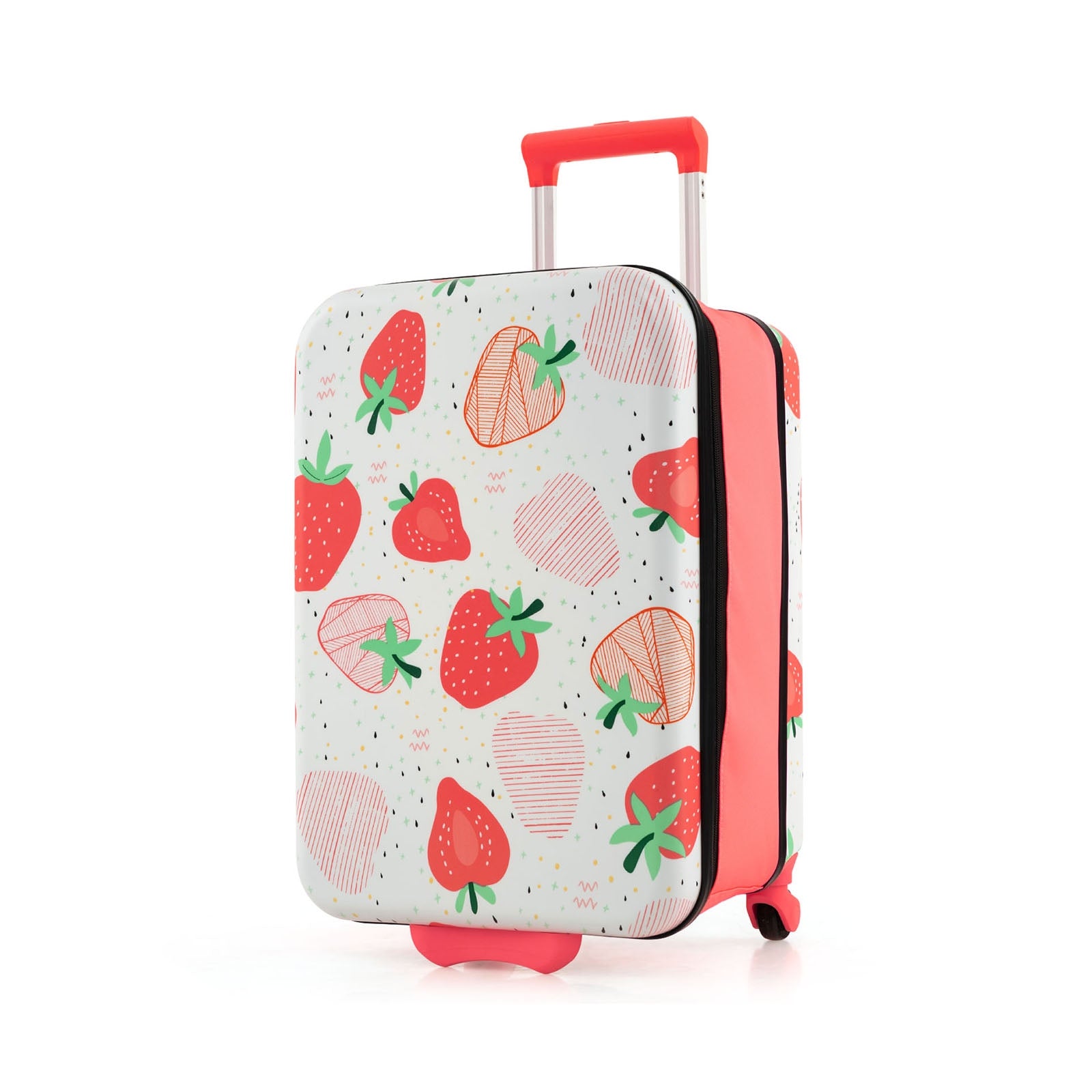 20 Inch Kids Rolling Luggage, Foldable Hardshell Carry-On Suitcase, Pink Kids Luggage Pink at Gallery Canada