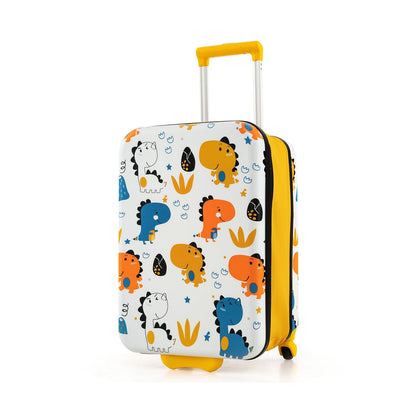 20 Inch Kids Rolling Hardshell Carry-On Suitcase, Yellow Kids Luggage Yellow at Gallery Canada