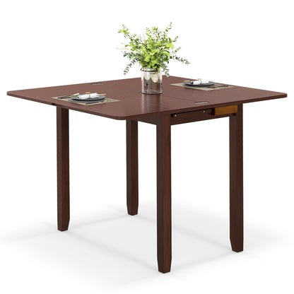 Mid Century Folding Dining Table, Extendable Kitchen Table With Hidden Storage, Brown Dining Tables Brown at Gallery Canada