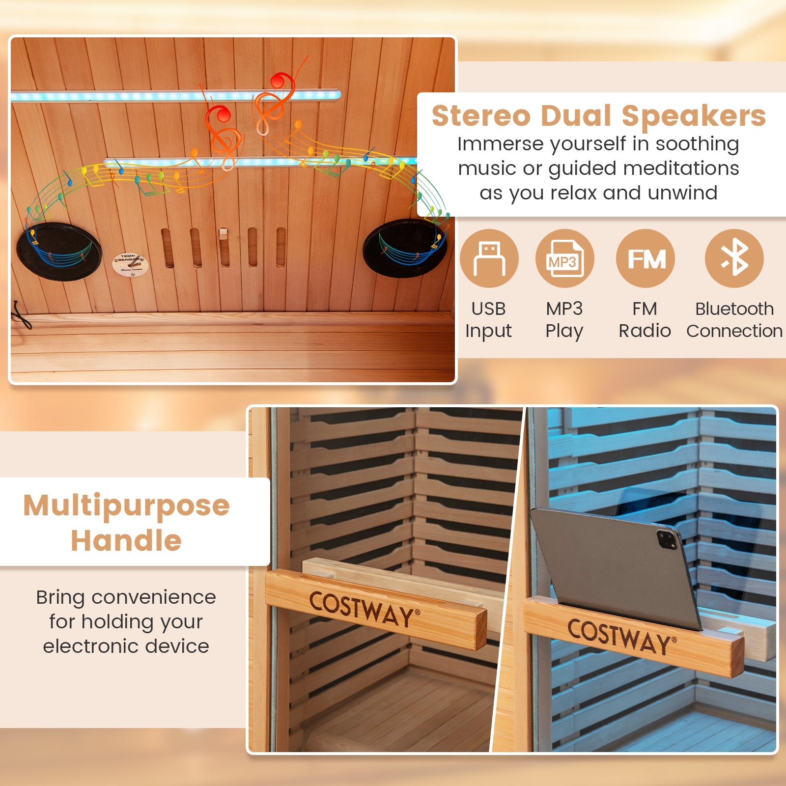2024 New Model Single Person Far Infrared Wooden Sauna for Home, Natural Massage at Gallery Canada