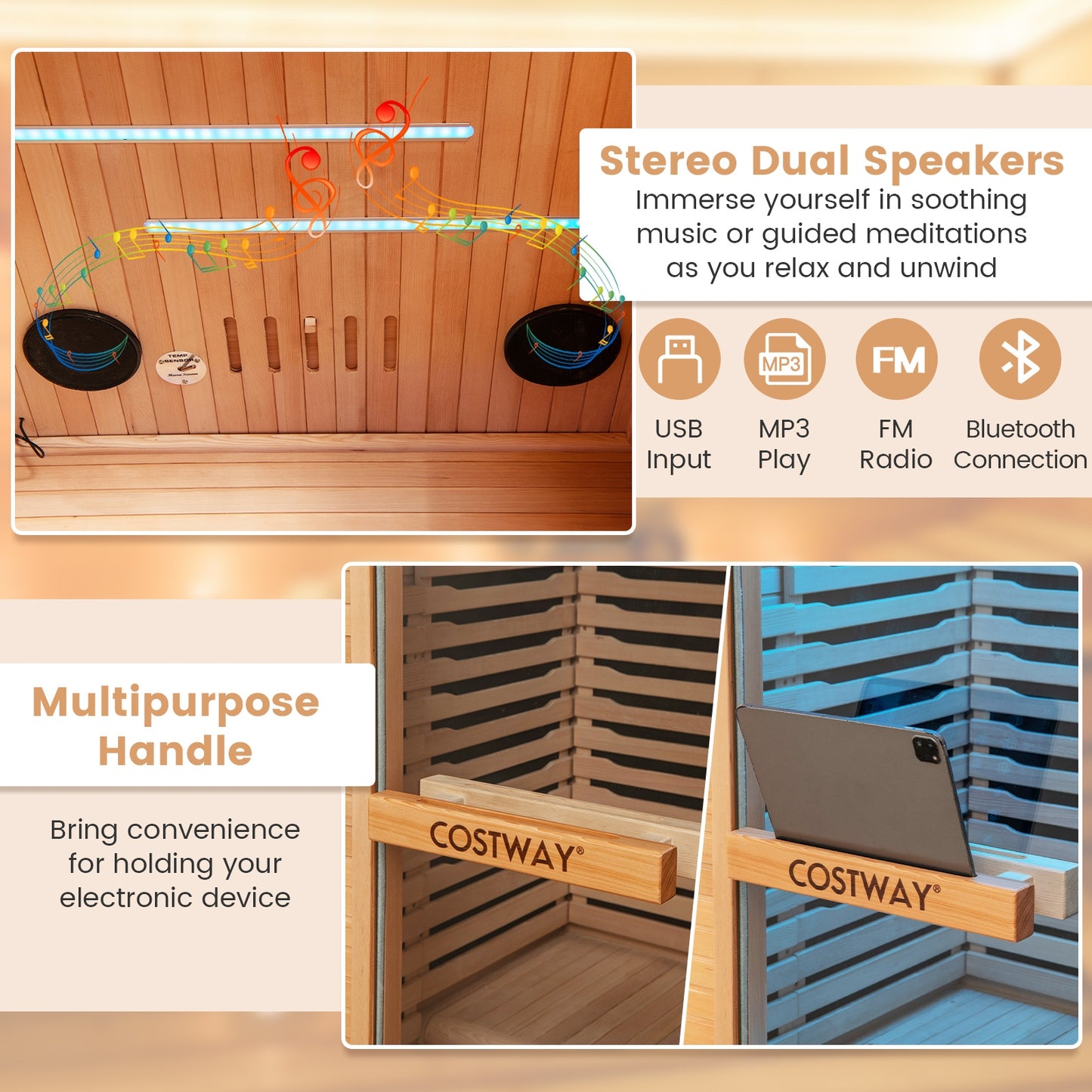 2024 New Model Single Person Far Infrared Wooden Sauna for Home, Natural Massage at Gallery Canada
