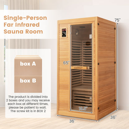 2024 New Model Single Person Far Infrared Wooden Sauna for Home, Natural Massage at Gallery Canada