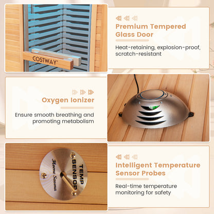 2024 New Model Single Person Far Infrared Wooden Sauna for Home, Natural Massage at Gallery Canada