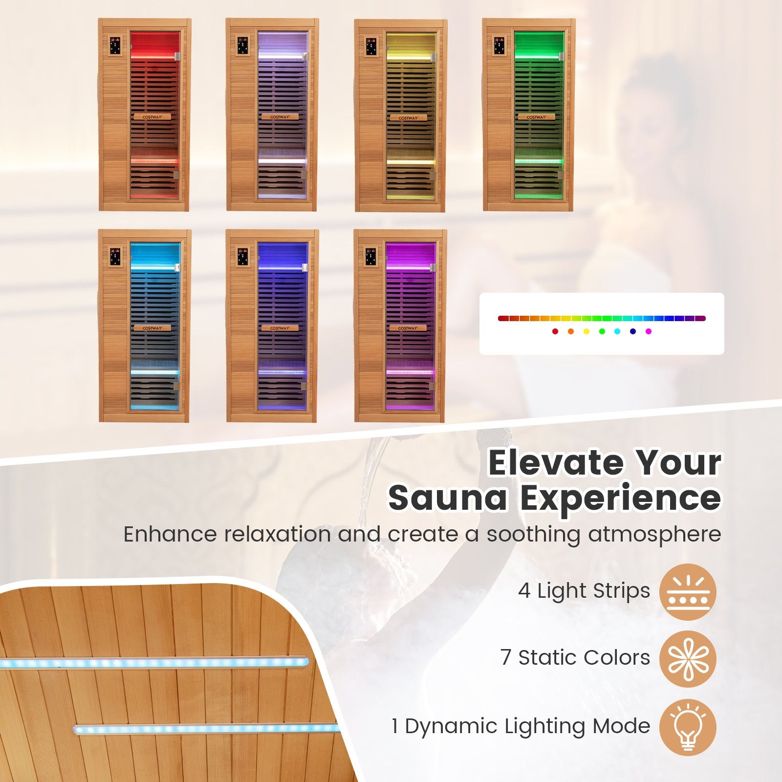 2024 New Model Single Person Far Infrared Wooden Sauna for Home, Natural Massage at Gallery Canada
