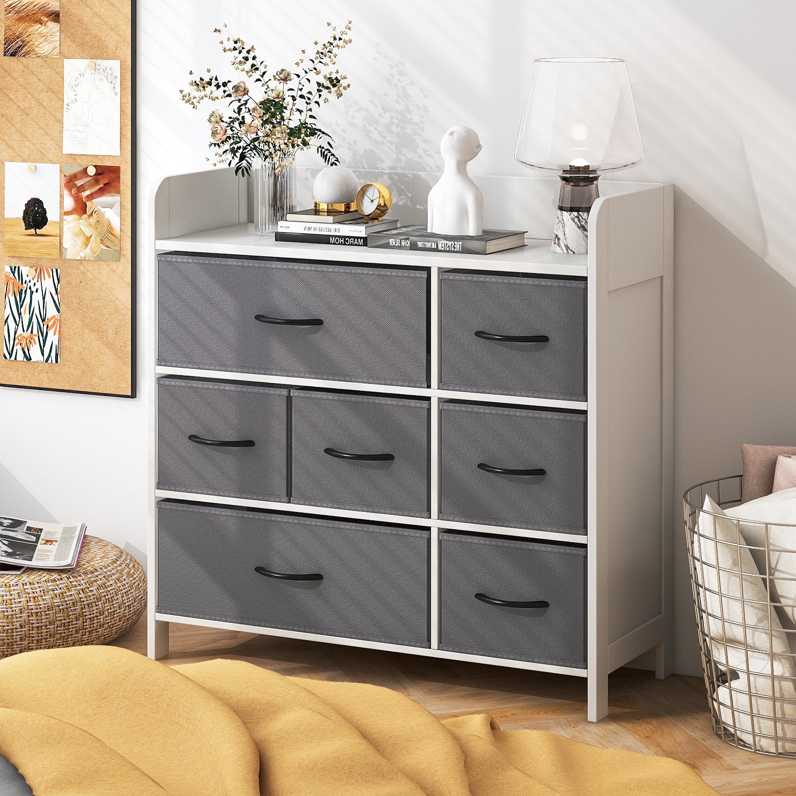 Fabric Dresser, 7 Drawers For Bedroom, White Dressers & Chests at Gallery Canada