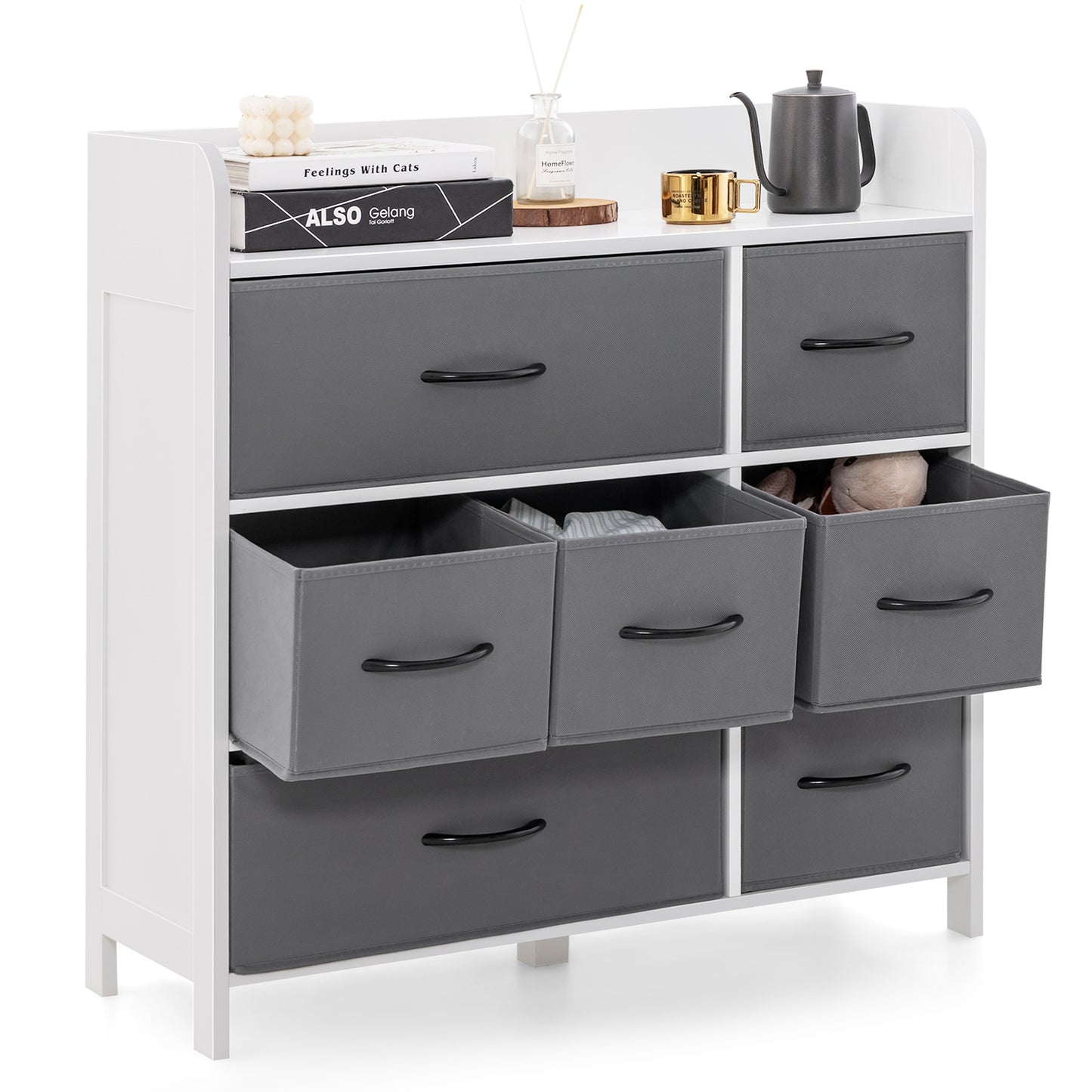 Fabric Dresser, 7 Drawers For Bedroom, White Dressers & Chests at Gallery Canada