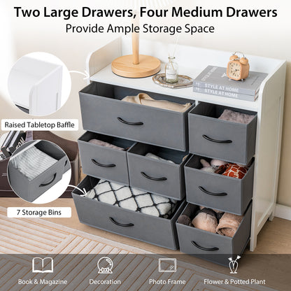 Fabric Dresser, 7 Drawers For Bedroom, White Dressers & Chests at Gallery Canada