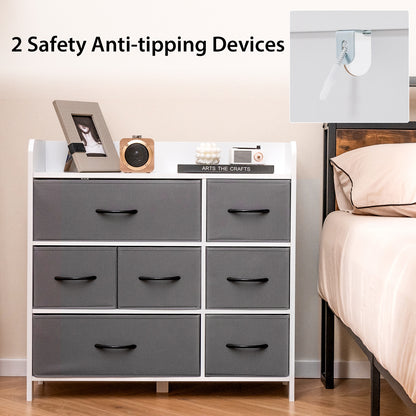 Fabric Dresser, 7 Drawers For Bedroom, White Dressers & Chests at Gallery Canada