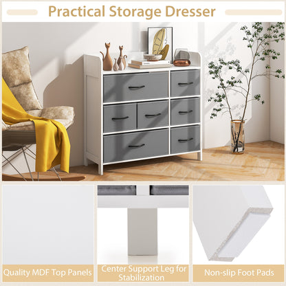 Fabric Dresser, 7 Drawers For Bedroom, White Dressers & Chests at Gallery Canada