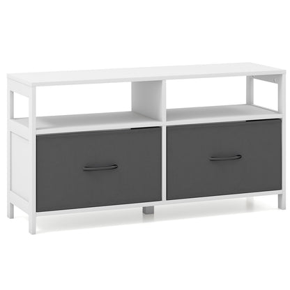 Fabric Chest of Drawers, 2 Drawers, 2 Shelves, White Dressers & Chests at Gallery Canada