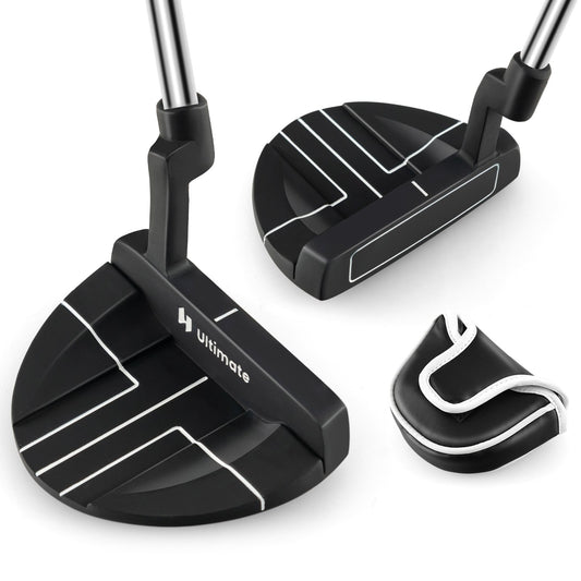 Golf Putter with Headcover 35 Inches Mallet Style Putter Right Handed, Black - Gallery Canada