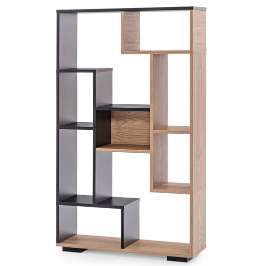 47-Inch Tall Bookshelf for Home Office Living Room, Natural & Black - Gallery Canada