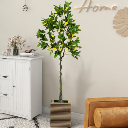 Artificial Lemon Tree 2.6/4/5.2 Feet Tall Fake Lemon Plant wuth Lemon Fruits-5.2 ft Faux Plants at Gallery Canada