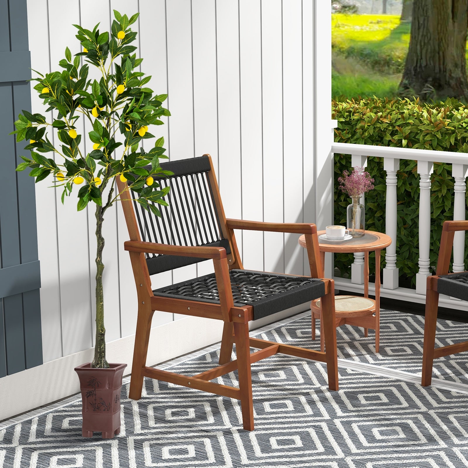 Artificial Lemon Tree 2.6/4/5.2 Feet Tall Fake Lemon Plant wuth Lemon Fruits-5.2 ft Faux Plants at Gallery Canada