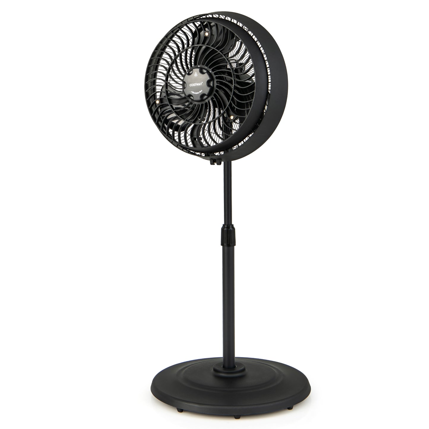 16 Inch Outdoor Misting Fan Oscillating Pedestal Fan with 3 Mist Levels, Black Fans at Gallery Canada