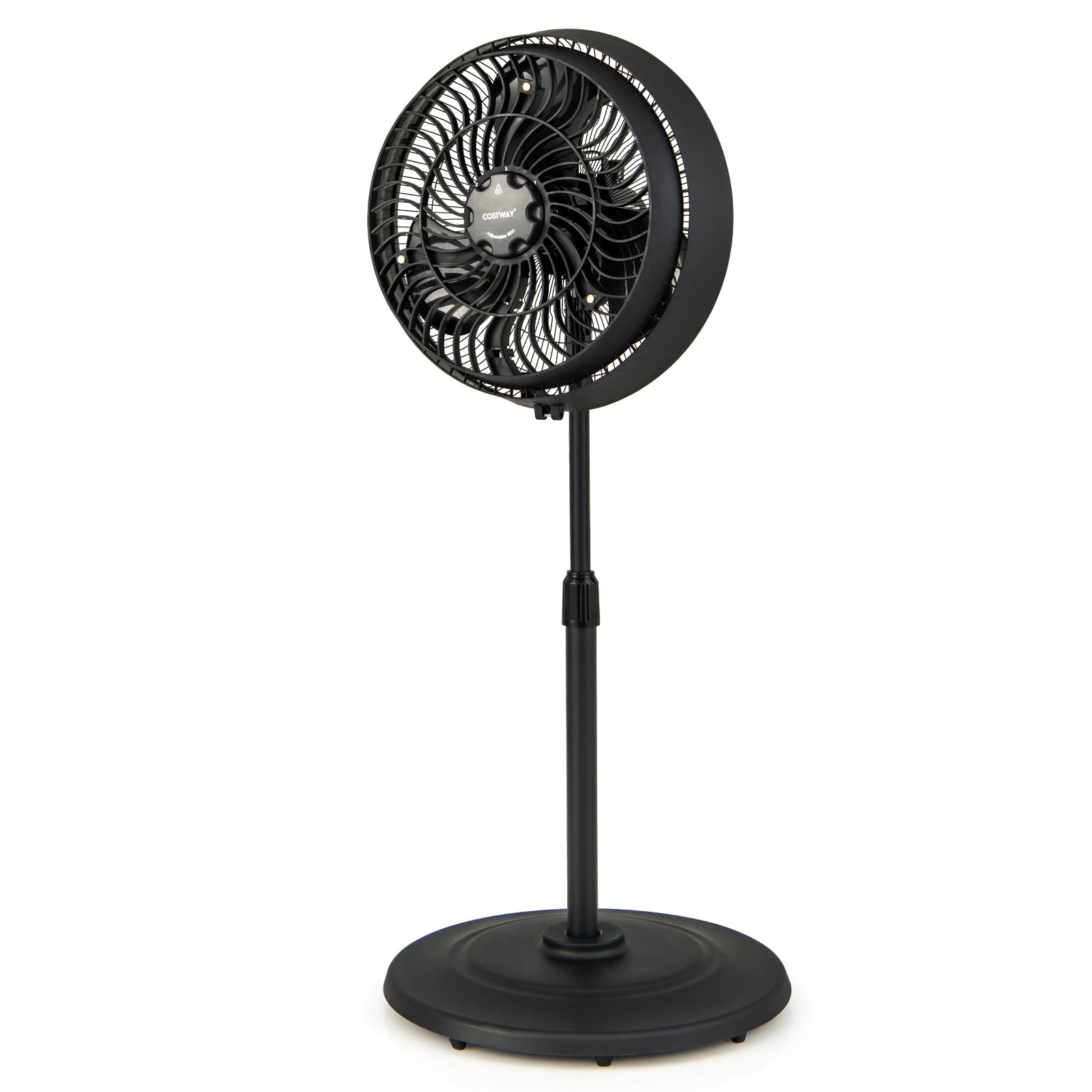 16 Inch Outdoor Misting Fan Oscillating Pedestal Fan with 3 Mist Levels, Black Fans at Gallery Canada