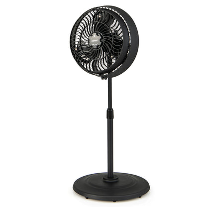 16 Inch Outdoor Misting Fan Oscillating Pedestal Fan with 3 Mist Levels, Black Fans at Gallery Canada