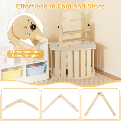 7-in-1 Indoor Climbing Toys for Toddlers with Reversible Ramp, Natural Climbers & Slides at Gallery Canada
