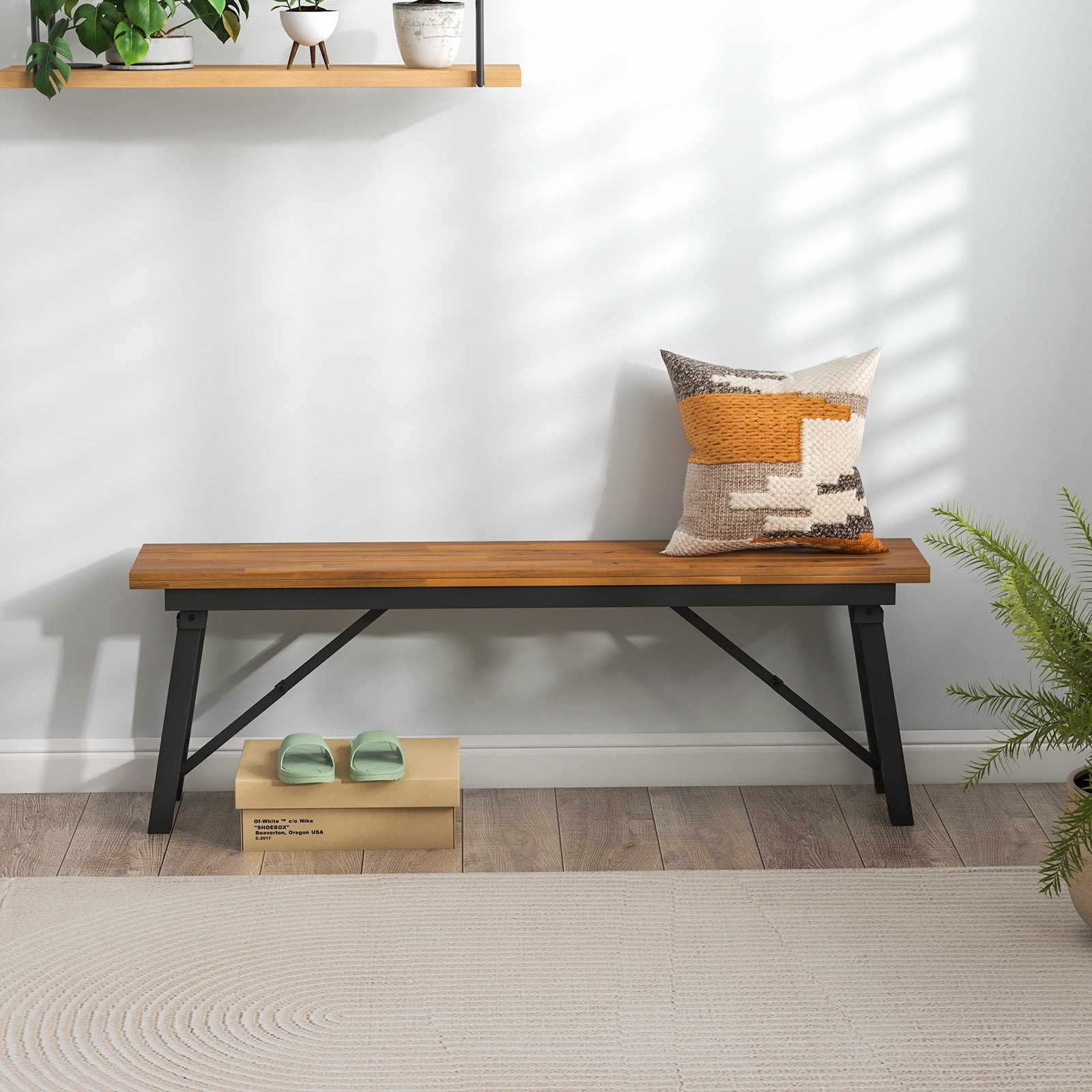 Folding Picnic Bench Set Rectangular Acacia Wood Dining Camping BBQ Benches Outdoor Benches at Gallery Canada