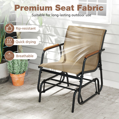 3-Piece Outdoor Glider Bistro Set with Tempered Glass Top and Metal Frame, Coffee Patio Conversation Sets at Gallery Canada