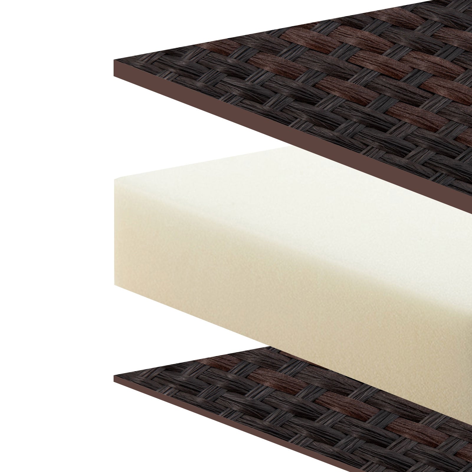 3 Piece Patio Gliding Set with Tempered Glass Coffee Table All Weather, Brown Patio Conversation Sets at Gallery Canada