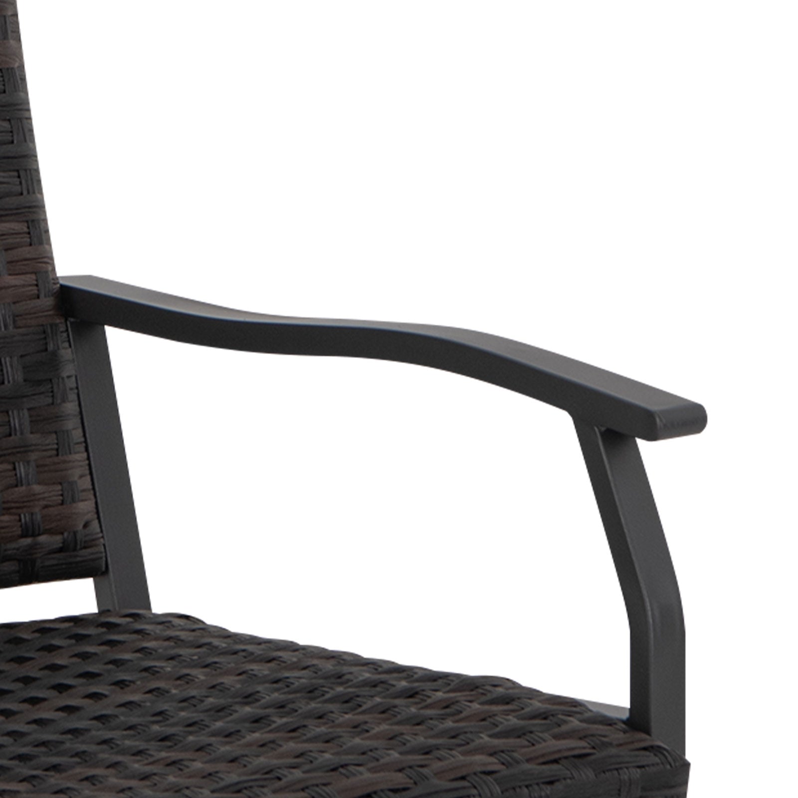 3 Piece Patio Gliding Set with Tempered Glass Coffee Table All Weather, Brown Patio Conversation Sets at Gallery Canada