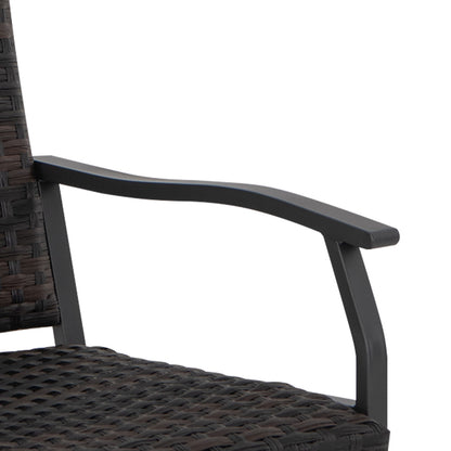 3 Piece Patio Gliding Set with Tempered Glass Coffee Table All Weather, Brown Patio Conversation Sets at Gallery Canada