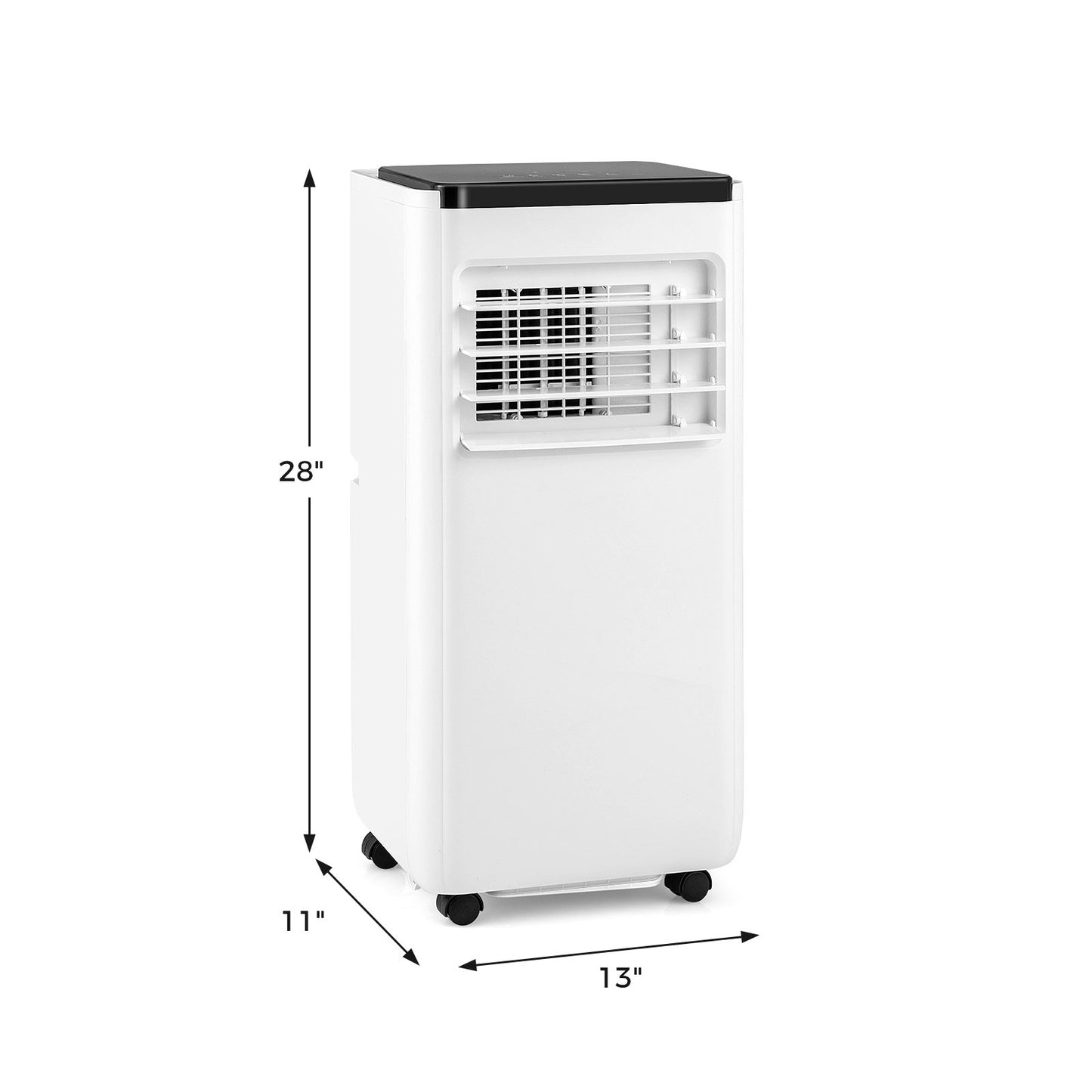 8000 BTU Portable Air Conditioner with Remote Control, White