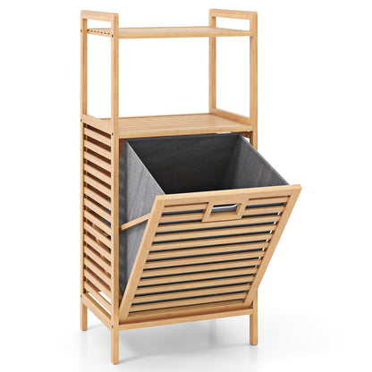 Bamboo Tilt Out Laundry Hamper, Foldable Removable Basket, Natural Laundry Baskets at Gallery Canada