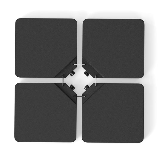 Patio Offset Umbrella Base, Easy-Fill Spouts, Black