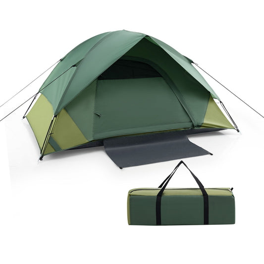 2-person Camping Tent w/ Removable Rain Fly and Double-layer Door, Green